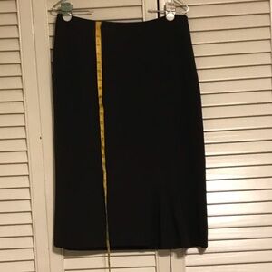 Grace Elements Black Knee-Length Pencil Skirt with side Pleats